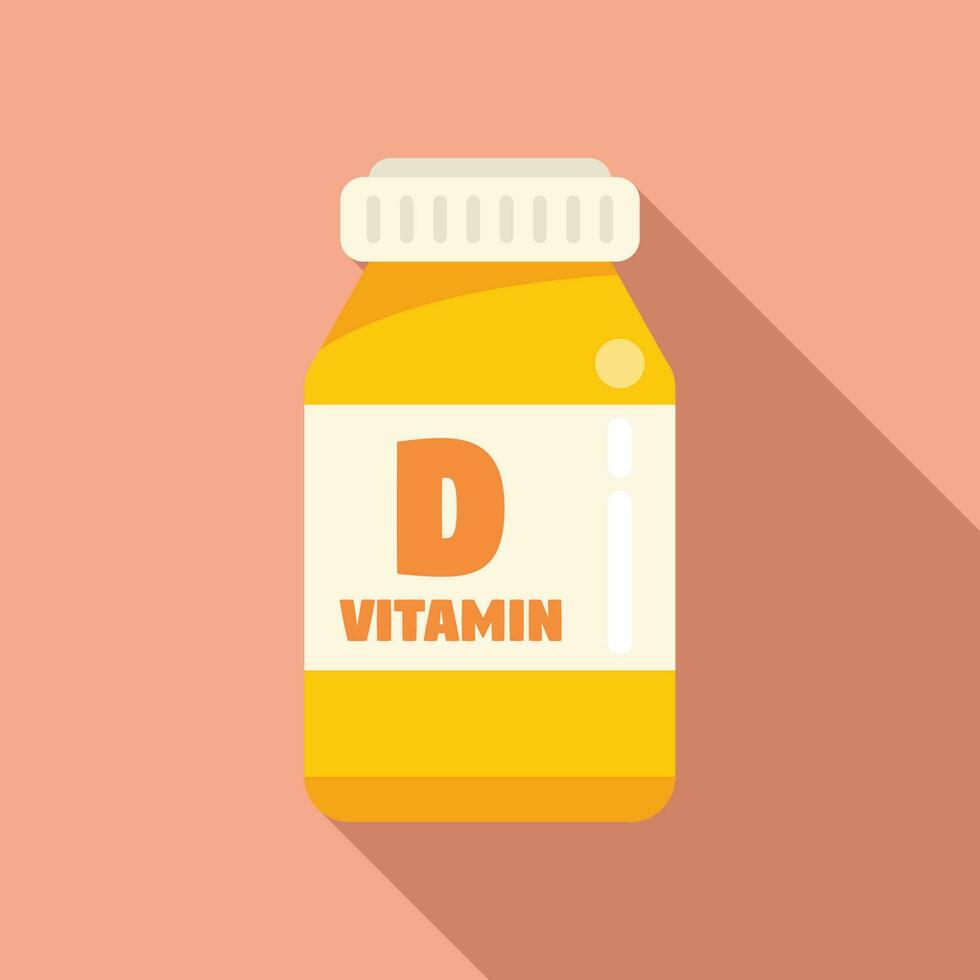 vitamin d näringsämne ikon platt vektor. hud diet vektor