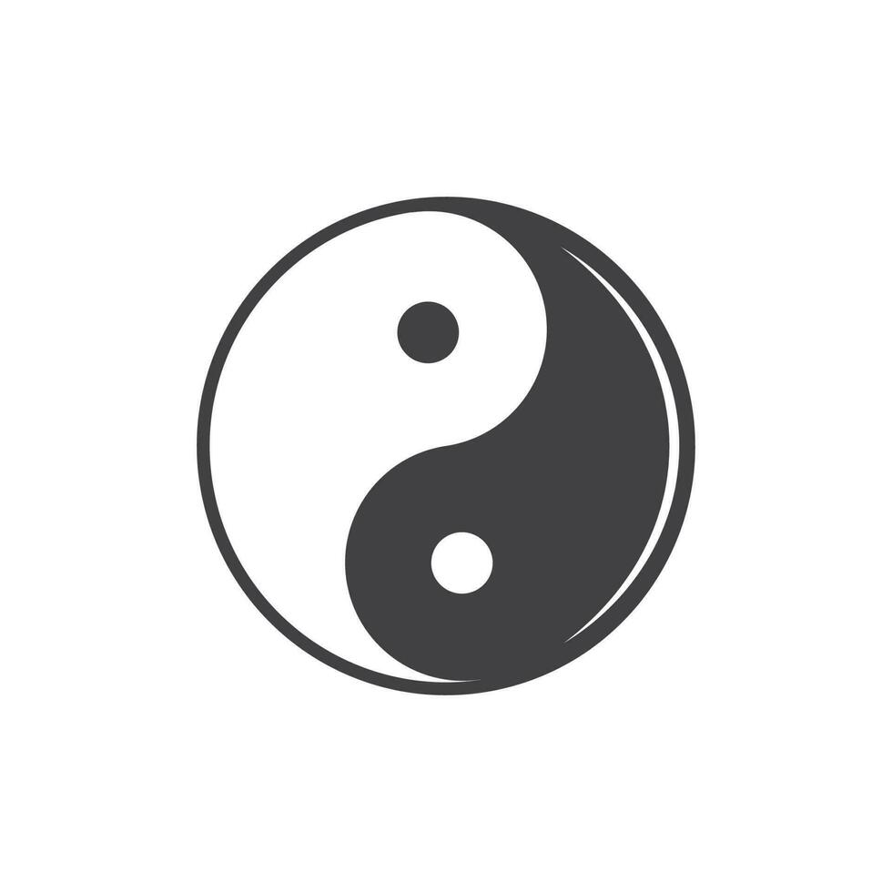 Yin Yang Vektor Symbol Illustration Design