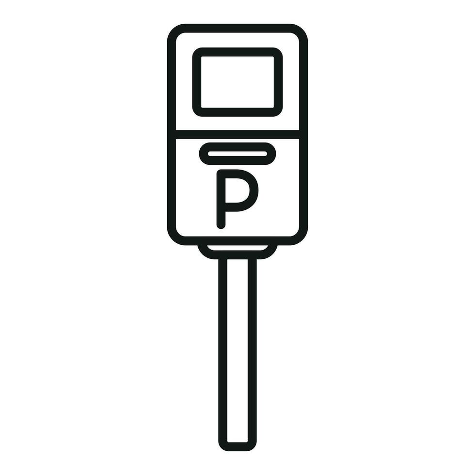 Parkplatz Symbol Gliederung Vektor. Raum Sicherheit vektor