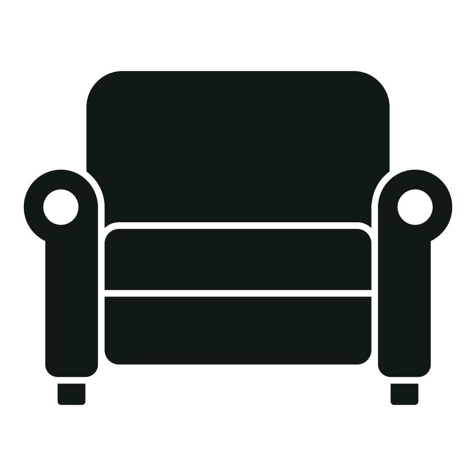 Sessel Symbol einfach Vektor. Möbel Luxus vektor