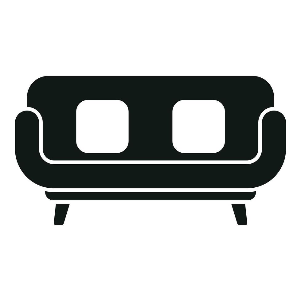 entspannen Zone Sofa Symbol einfach Vektor. Zimmer Möbel vektor