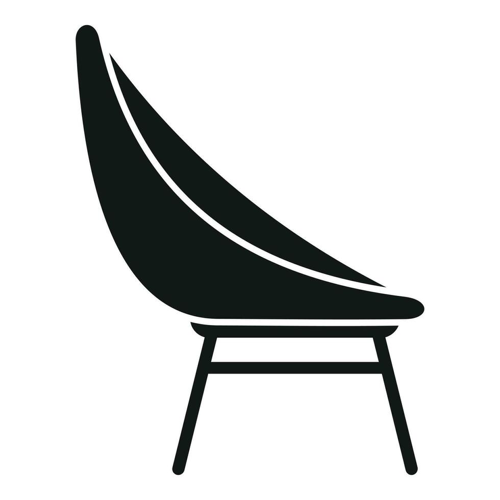 Salon Stuhl Symbol einfach Vektor. Innere Sofa vektor