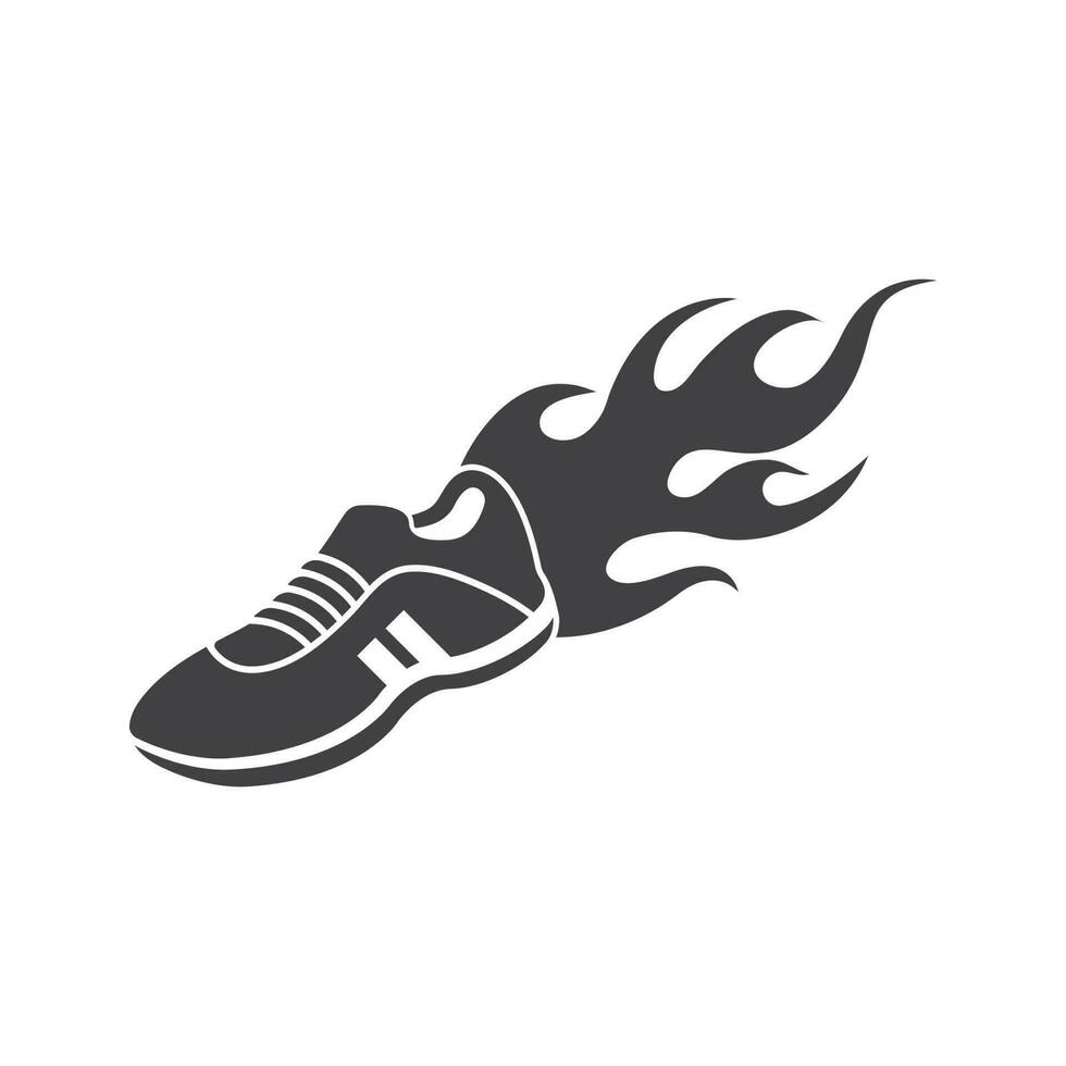 Sportschuhe Symbol Logo Vektor Illustration Design