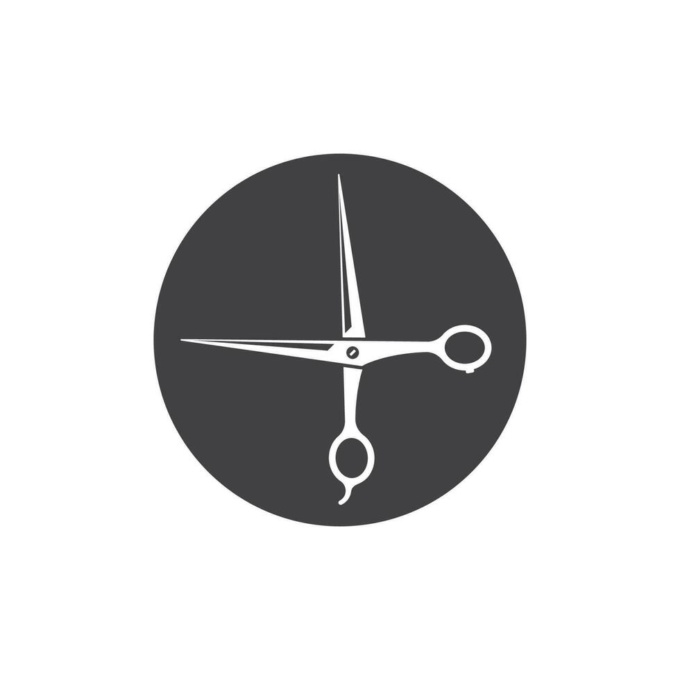 scissor ikon logotyp vektor illustration
