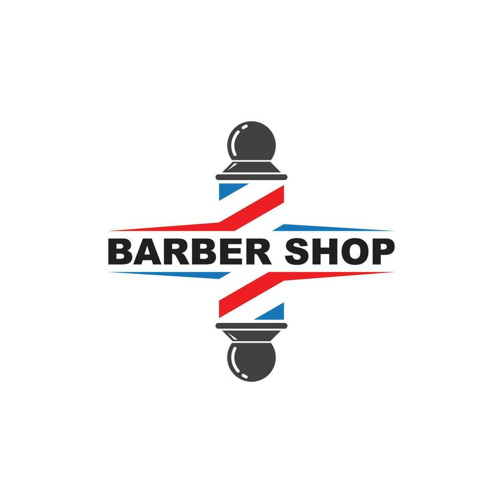 Barbier Geschäft Symbol Logo Vektor Symbol