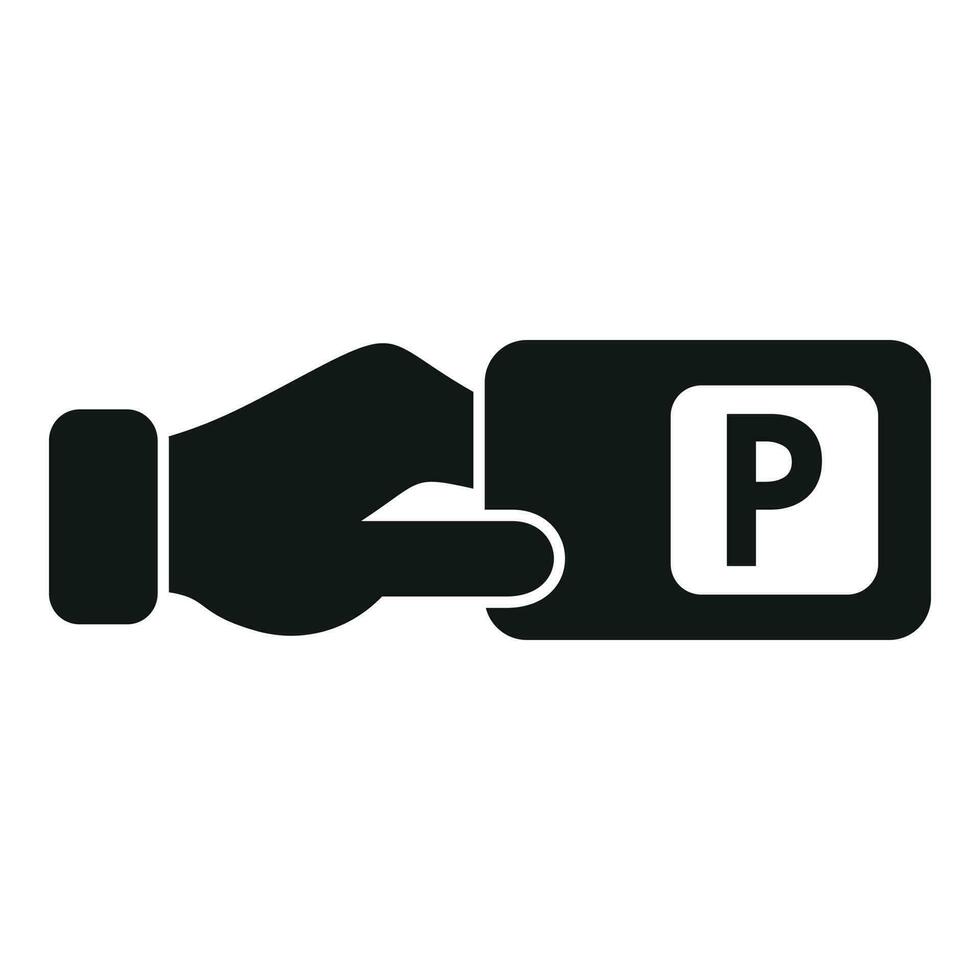 betald parkering biljett ikon enkel vektor. bil garage vektor