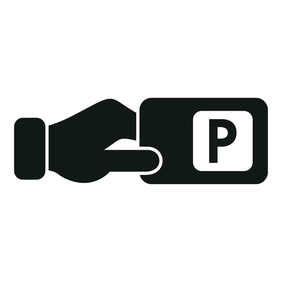 bezahlt Parkplatz Fahrkarte Symbol einfach Vektor. Auto Garage vektor