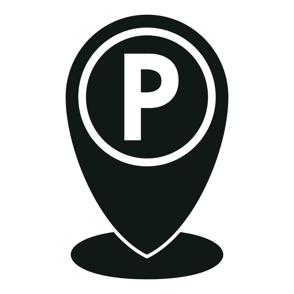 Parkplatz Ort Symbol einfach Vektor. Auto Garage vektor