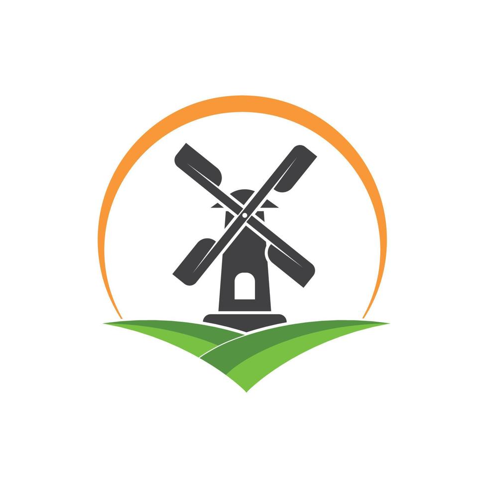 Wind Mühle Symbol Vektor Illustration