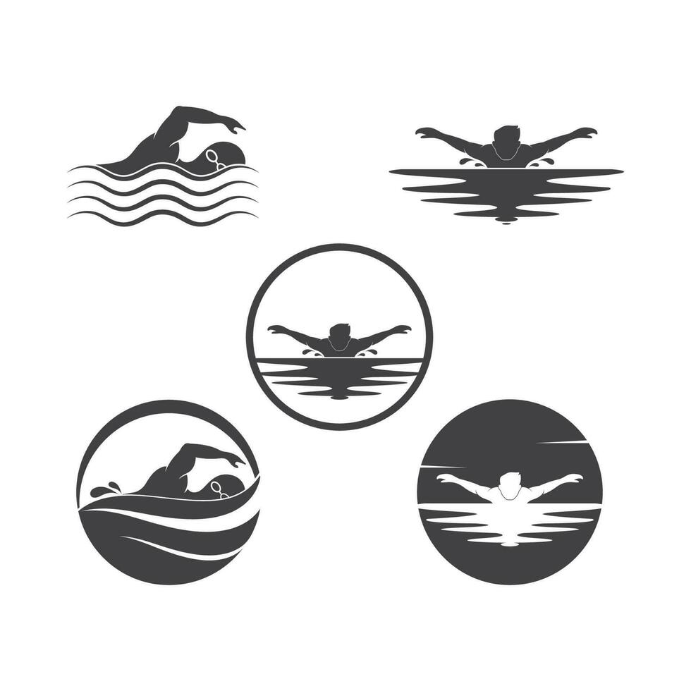 Schwimmen Symbol Logo Vektor Illustration Design