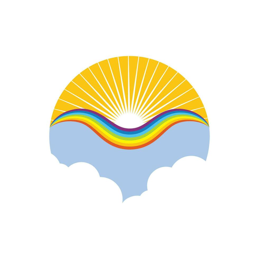 Regenbogen-Logo-Symbol-Vektor-Vorlage vektor