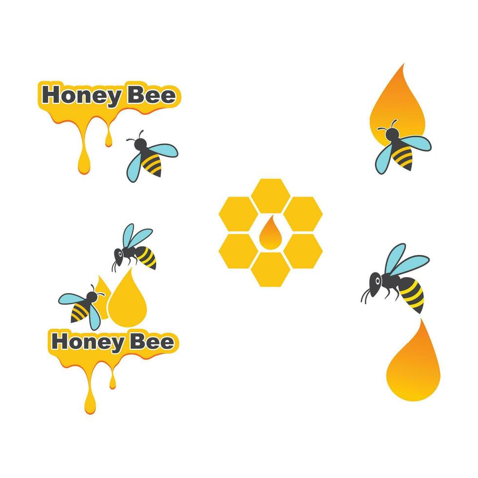 bi med honung vektor illustration
