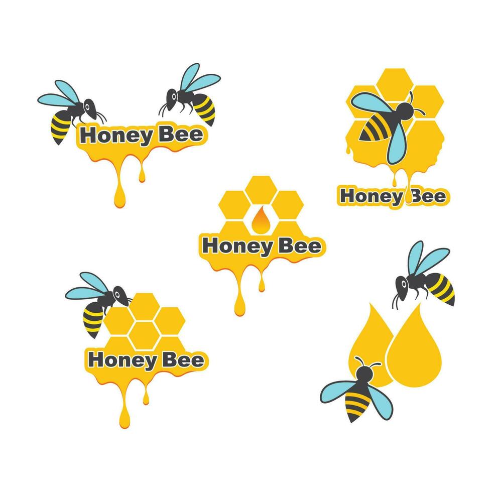 Biene mit Honig Vektor Illustration