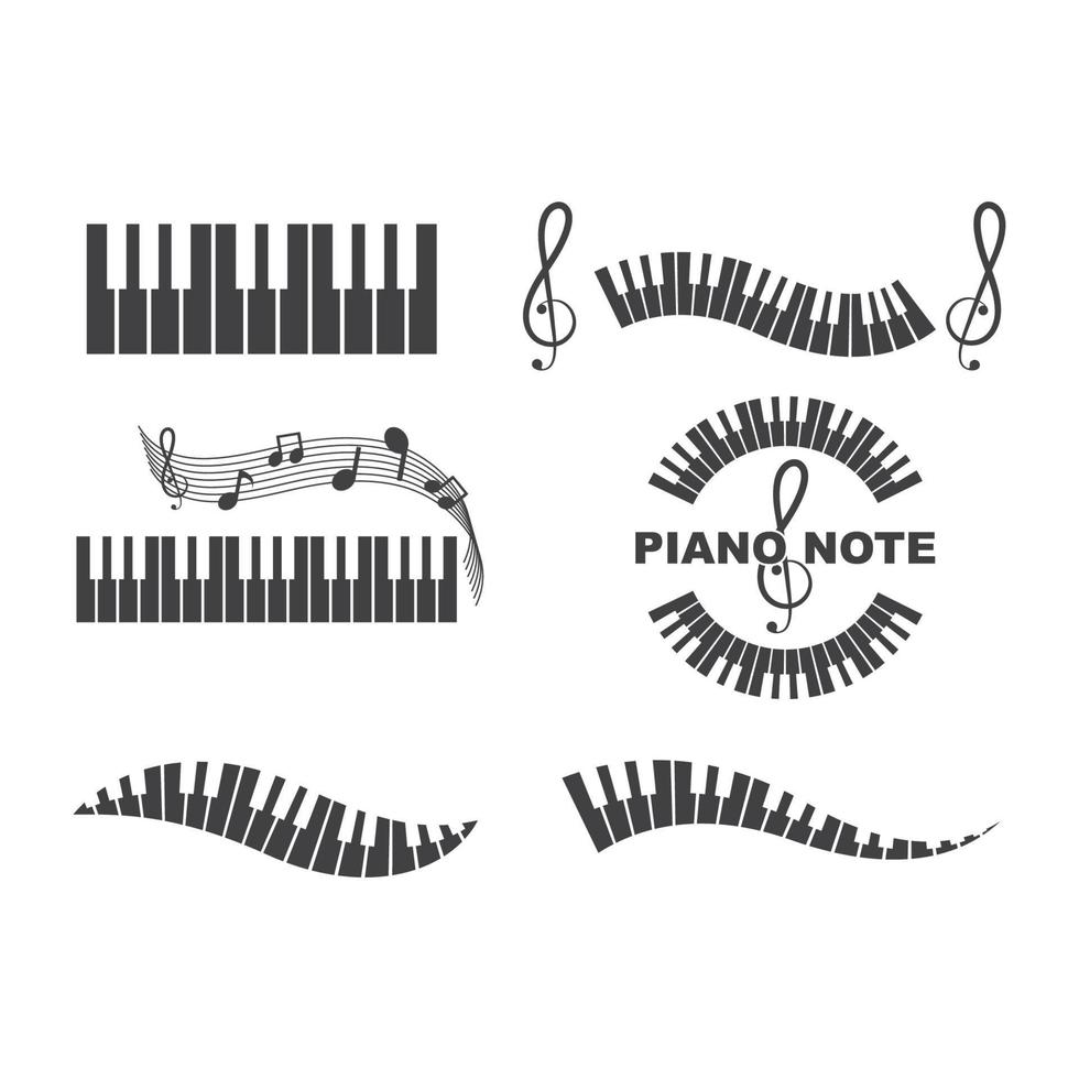 Klavier Symbol Vektor Illustration Design