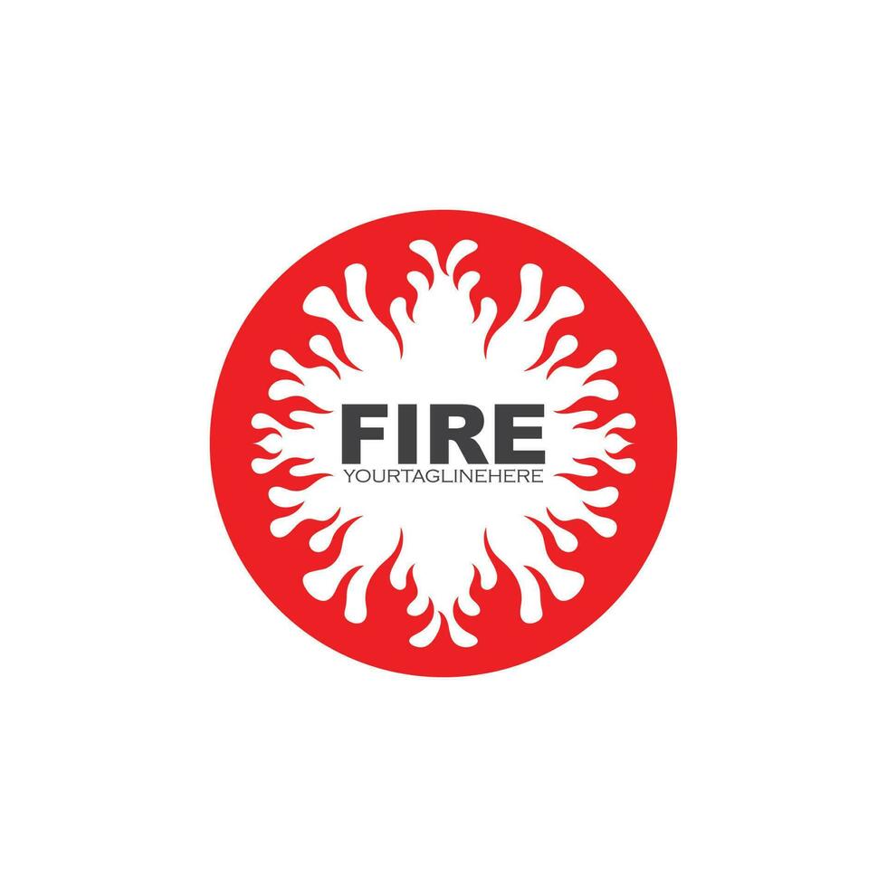 Feuer Flamme Logo Symbol Vektor Illustration Design