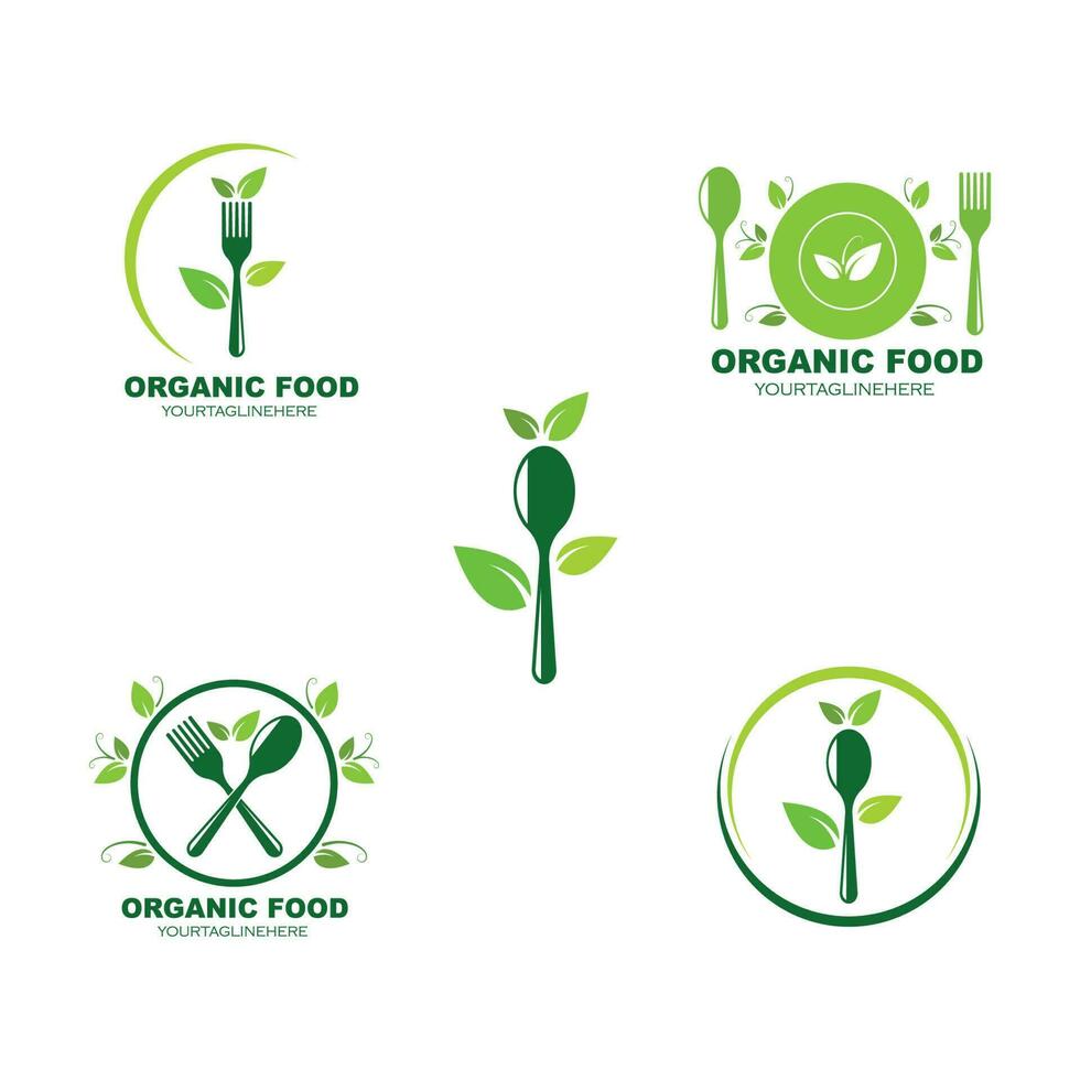 vegetarian ikon logotyp vektor illustration