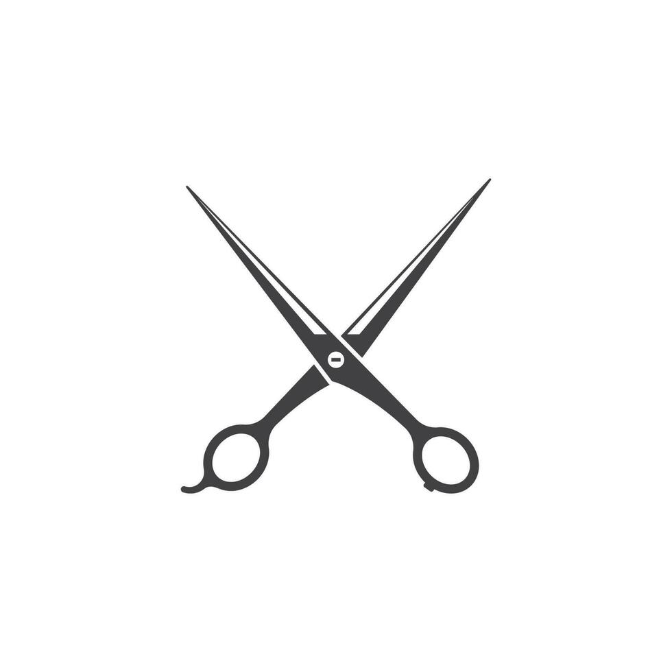 scissor ikon logotyp vektor illustration