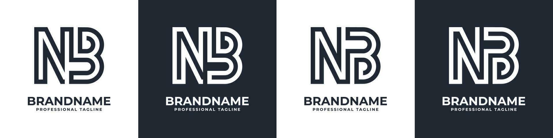 einfach nb Monogramm Logo, geeignet zum irgendein Geschäft mit nb oder bn Initial. vektor