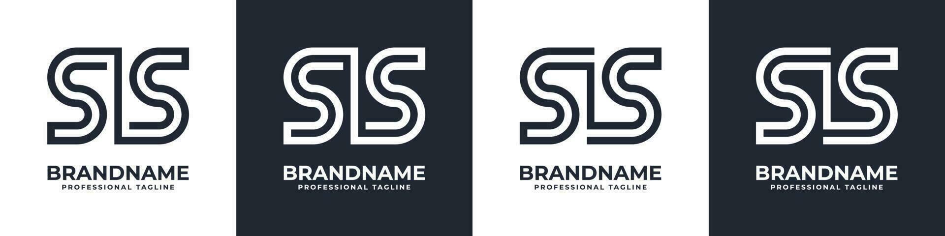 enkel ss monogram logotyp, lämplig för några företag med s eller ss första. vektor