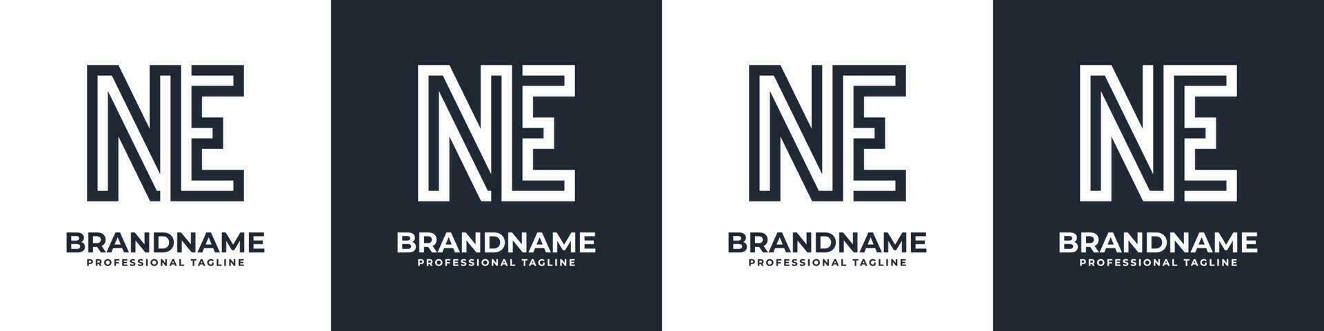 enkel ne monogram logotyp, lämplig för några företag med ne eller sv första. vektor