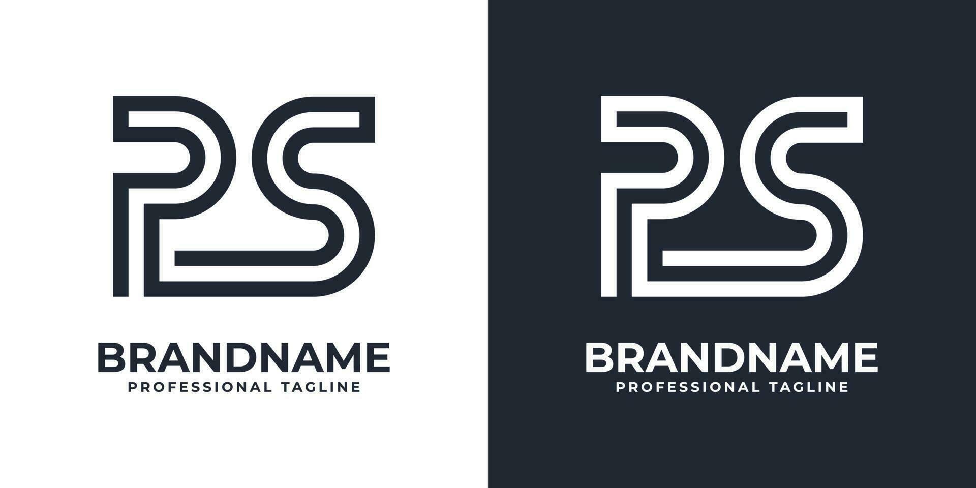 enkel ps monogram logotyp, lämplig för några företag med ps eller sp första. vektor