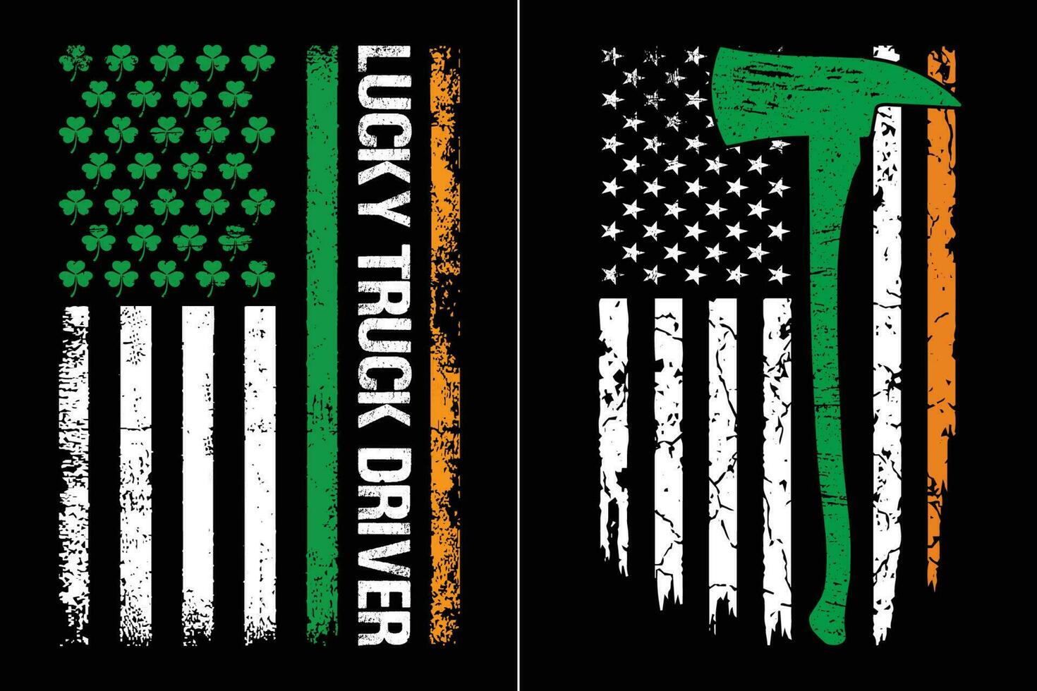 amerikanisch Flagge st. Patricks Tag Design vektor