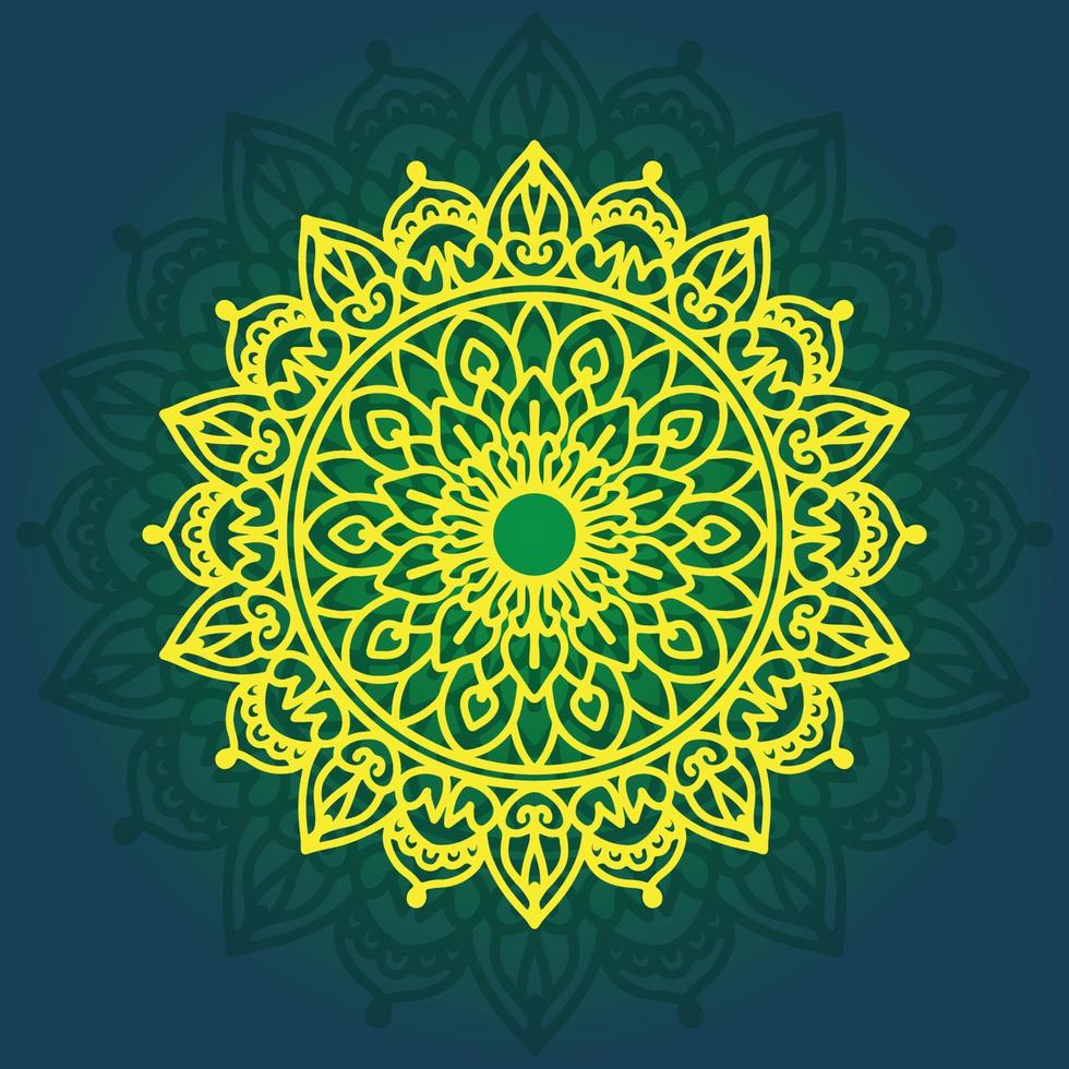 mandala mönster cirkulär blomma design för arabicum festival ramadan, puja, baisakhi, hej, mehndi, henna, tatuering, dekoration, alpona. dekorativ prydnad i orientalisk klotter konst vektor illustration.