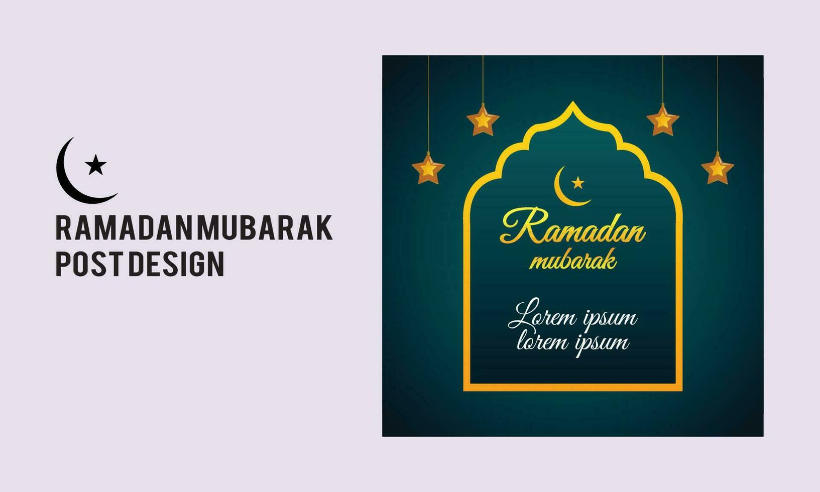 Ramadan Mubarak Post Vorlage Illustration Vektor Design