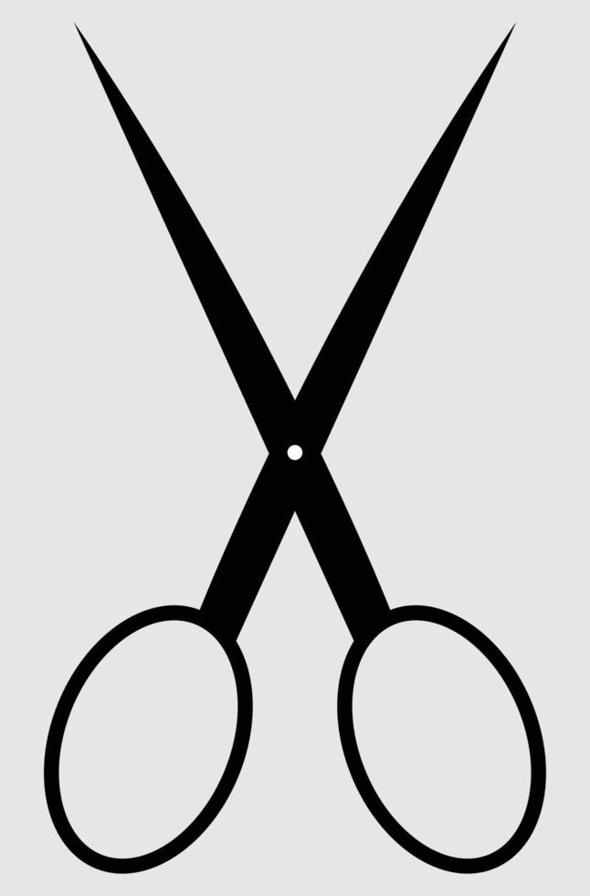 Schere, schwarz Schere mit Weiß schrauben, einfach Schere Illustration Vektor, geeignet zum Friseur Logo, ein Zeichen zum Anhänger, Schere minimalistisch Stil Zeichnung vektor