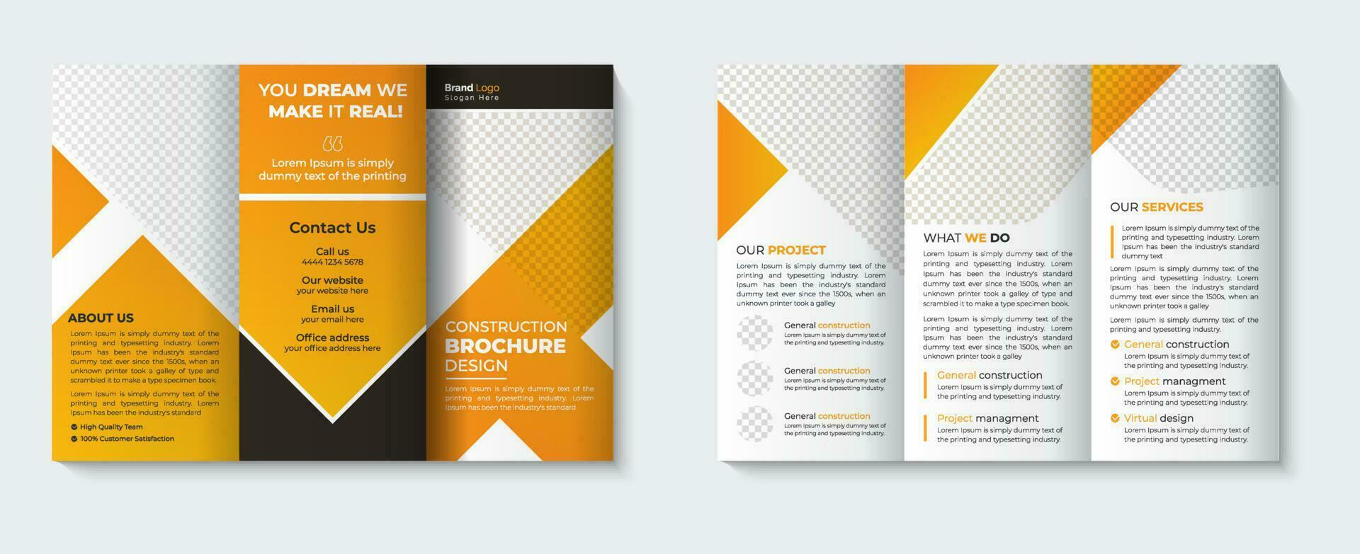 broschyr design med tri vika ihop företag häfte mall proffs ladda ner vektor