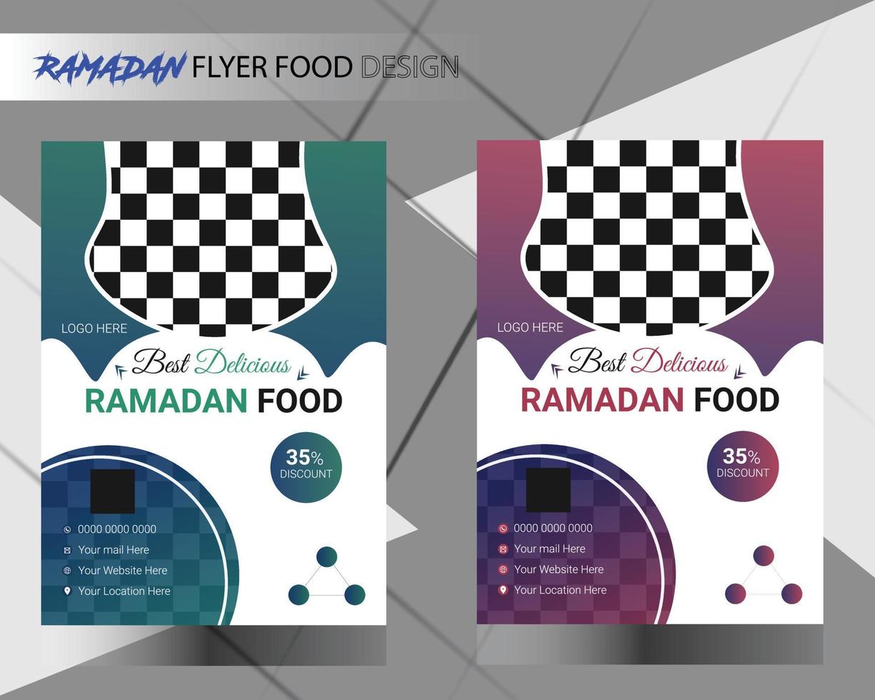 ramadan mat flygblad design mall vektor