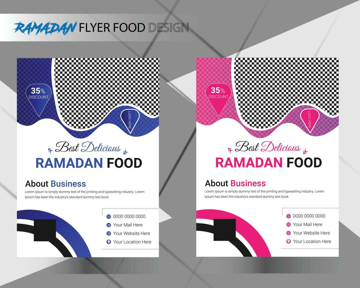 Ramadan Essen Flyer Design Vorlage vektor