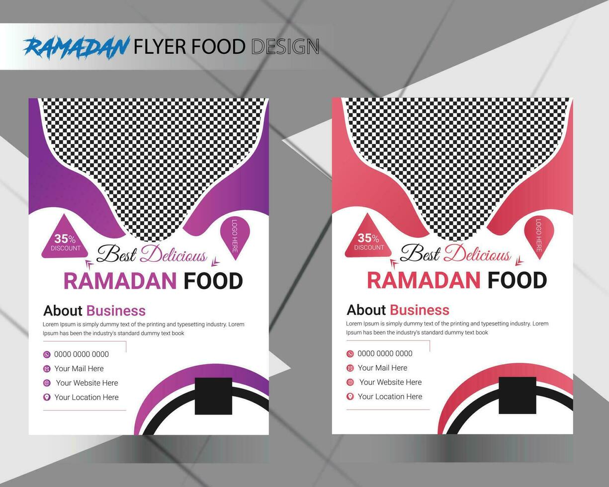 Ramadan Essen Flyer Design Vorlage vektor