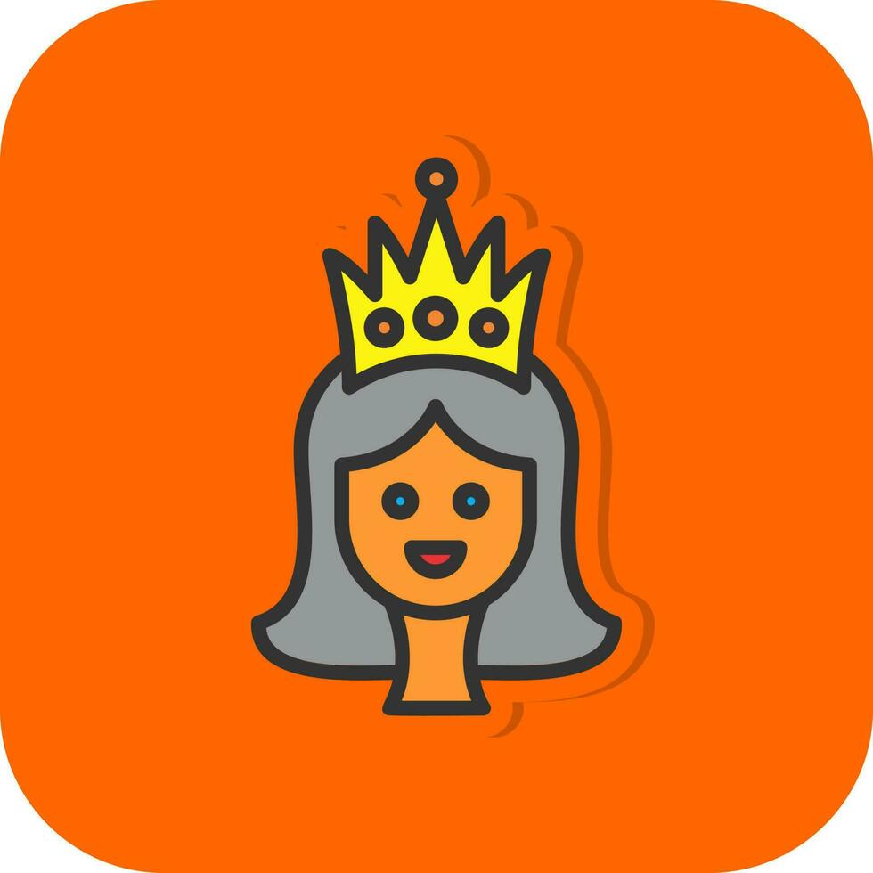 Prinzessin-Vektor-Icon-Design vektor