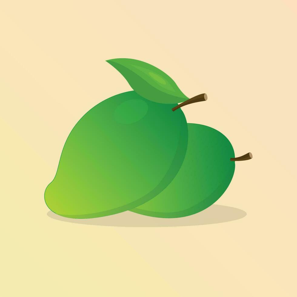 Grün Mango Prämie Vektor Illustration
