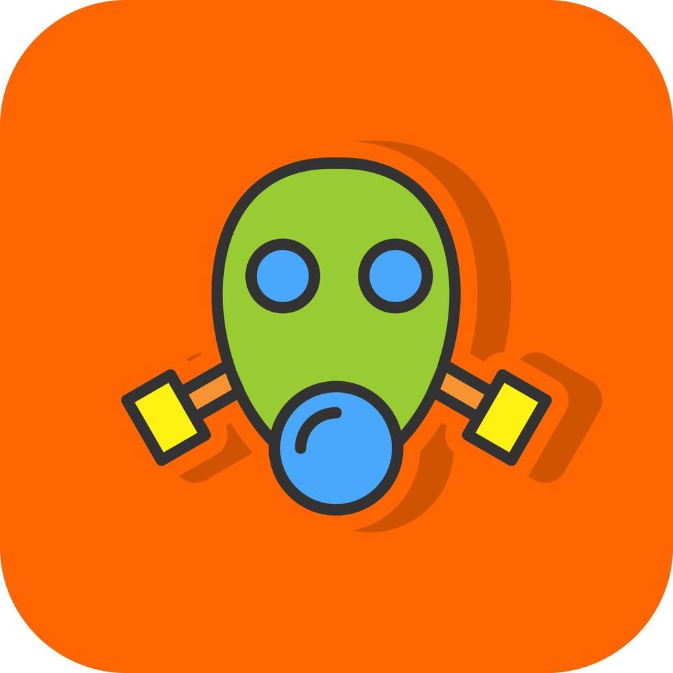 Gasmasken-Vektor-Icon-Design vektor