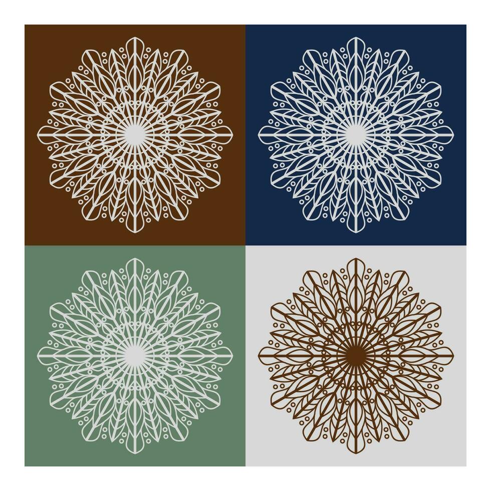 Mandala-Vektor abstraktes Illustrationsdesign, Ornament im ethnischen Stil. vektor