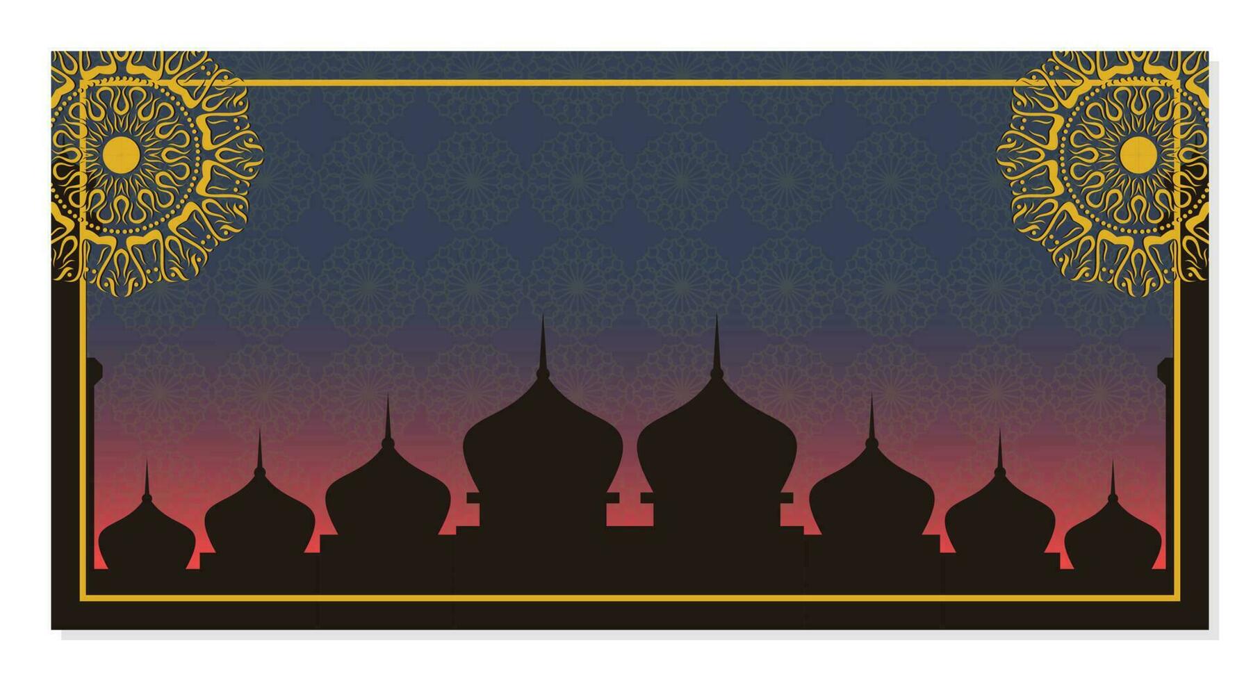 islamisch Hintergrund, mit schön Mandala Ornament. Vektor Vorlage zum Banner, Gruß Karten zum islamisch Feiertage.