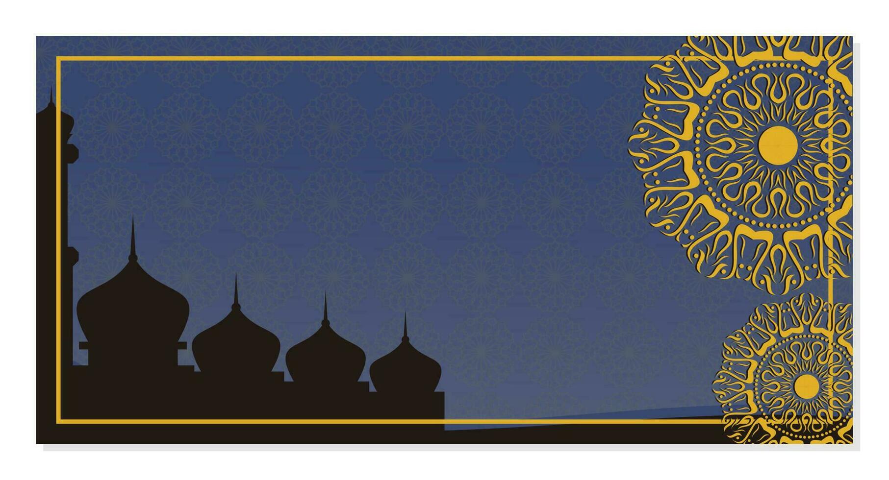 islamisch Hintergrund, mit schön Mandala Ornament. Vektor Vorlage zum Banner, Gruß Karten zum islamisch Feiertage.