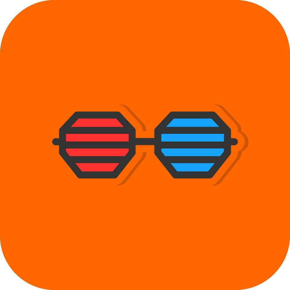 Party-Brille-Vektor-Icon-Design vektor