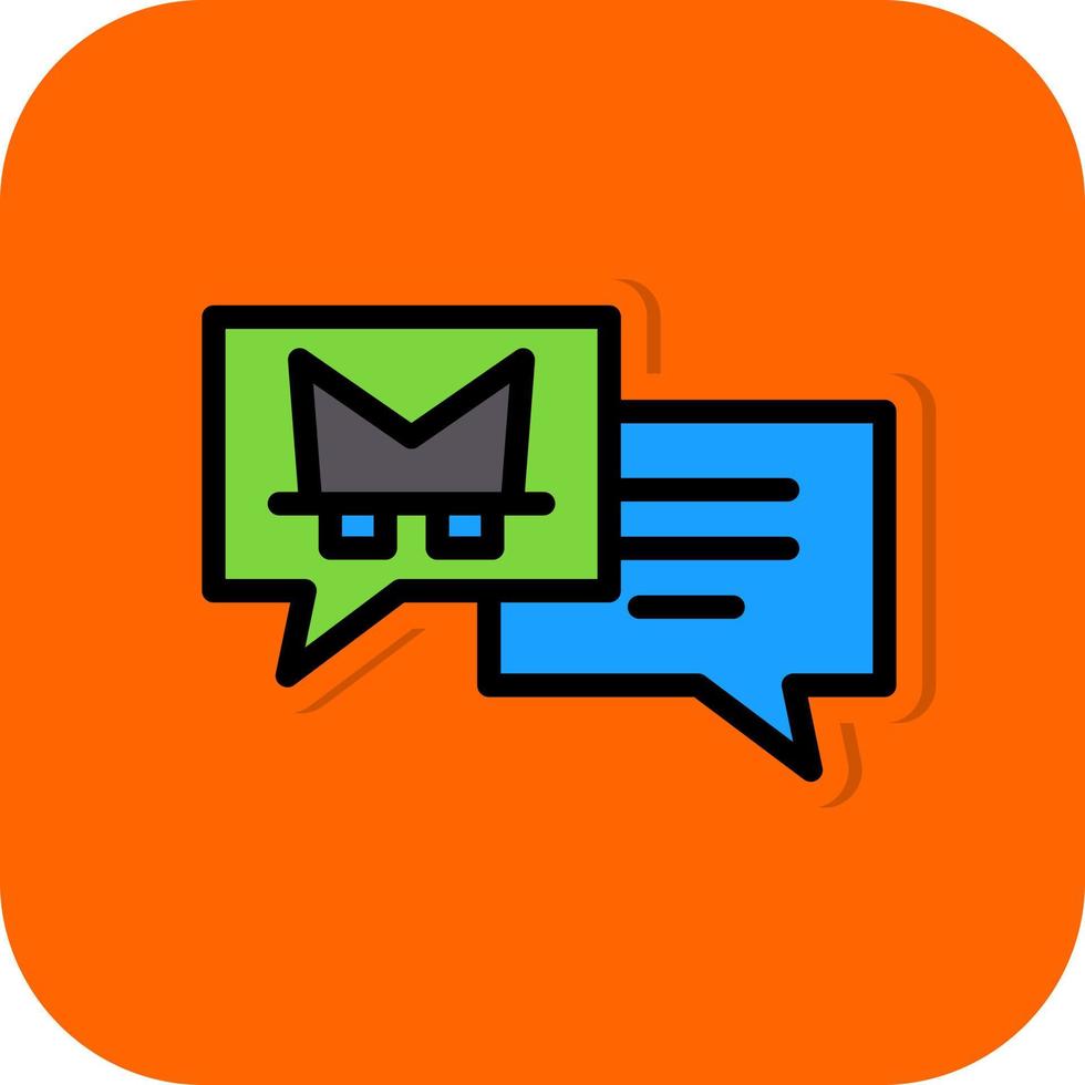 Chat-Spyware-Vektor-Icon-Design vektor