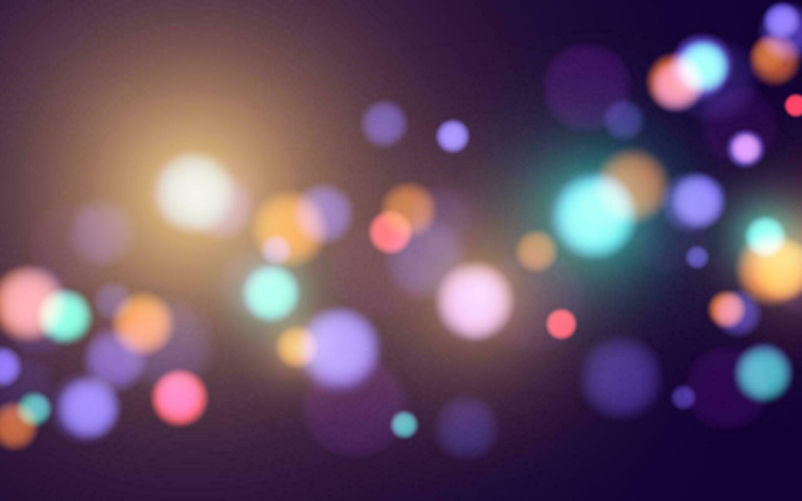 Stadtlichter der Nacht Bokeh abstrakter Hintergrund, Vektor eps 10 Illustration Bokeh-Partikel, Hintergrunddekoration