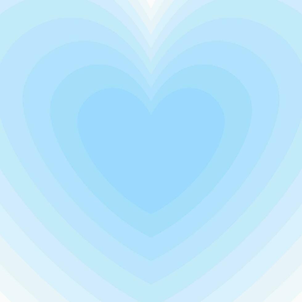 tunnel av koncentrisk hjärtan. romantisk söt bakgrund. blå estetisk hjärtan bakgrund. vektor illustration