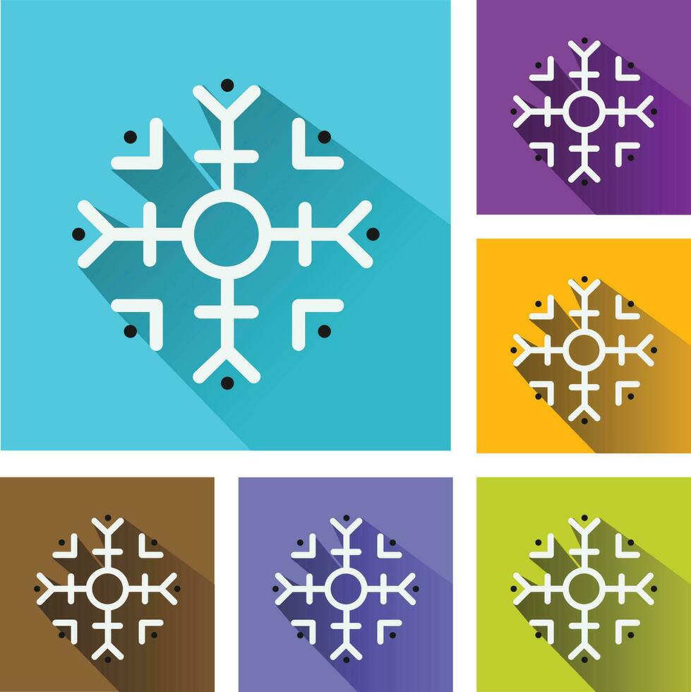 Schneeflocke Vektor Symbol, Schnee Symbol, Winter gefroren geometrisch Symbol, Vektor Weihnachten und Neu Jahr Dekoration Elemente, Schneeflocke Logo, Schneeflocke im mehrere Farben, Vorlage einstellen von Schneeflocke Symbole