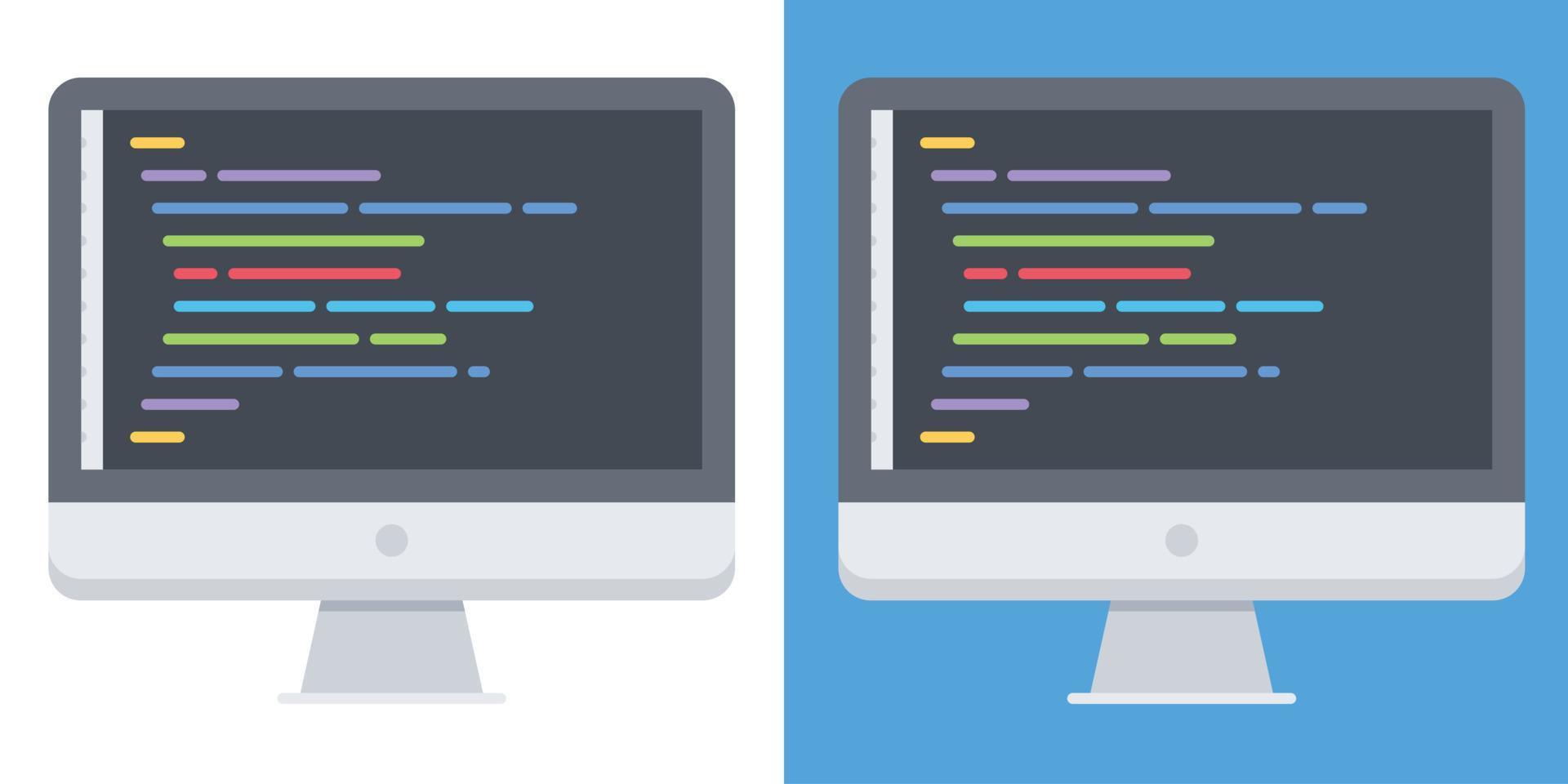 platt vektor design av programmering och teknik utveckling. programmerare eller utvecklare skapa koda programmering språk, vektor illustration av hemsida, programmering, utveckla, utvecklare