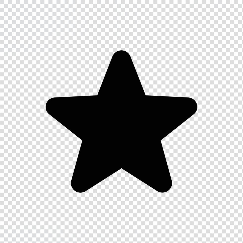 Stern, Bewertung gefüllt Gliederung Symbol im transparent Hintergrund, Basic App und Netz ui Fett gedruckt Linie Symbol, eps10 vektor