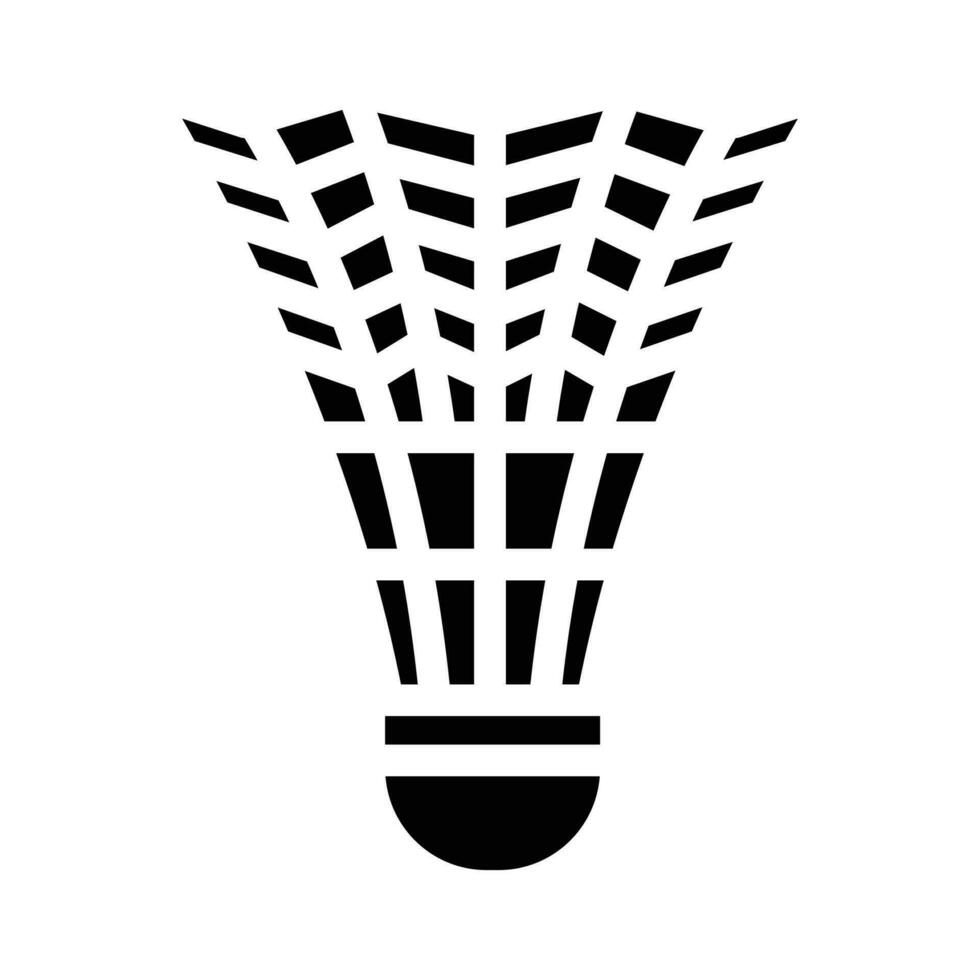 Federball Sport Glyphe Symbol Vektor Illustration