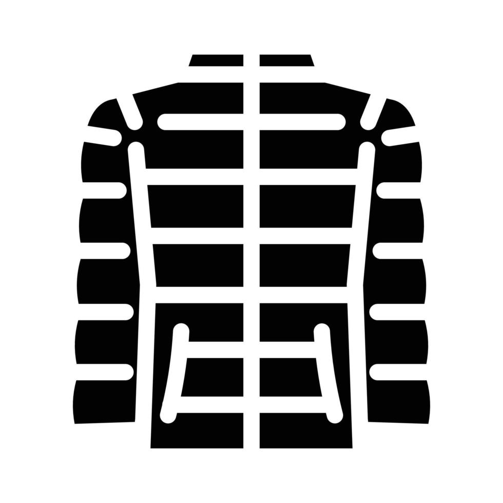 Puffer Oberbekleidung männlich Glyphe Symbol Vektor Illustration