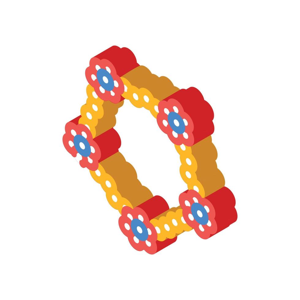molekyl strukturera isometrisk ikon vektor illustration