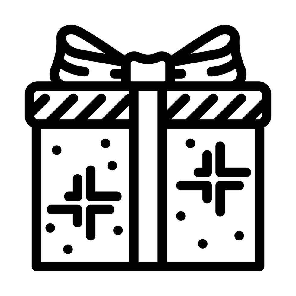 glänzend Geschenk Box Linie Symbol Vektor Illustration